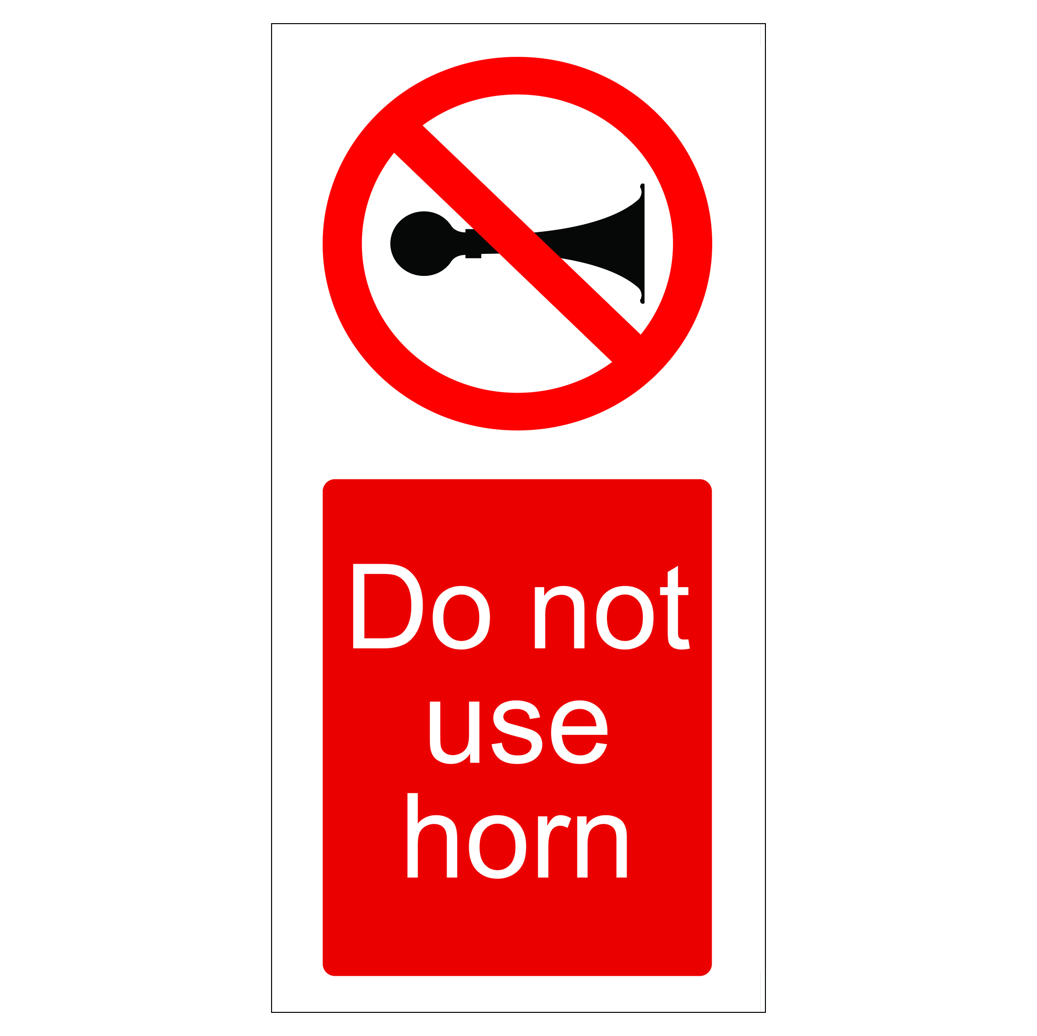 100mm x 200mm - Do not use horn (Self Adhesive Vinyl)