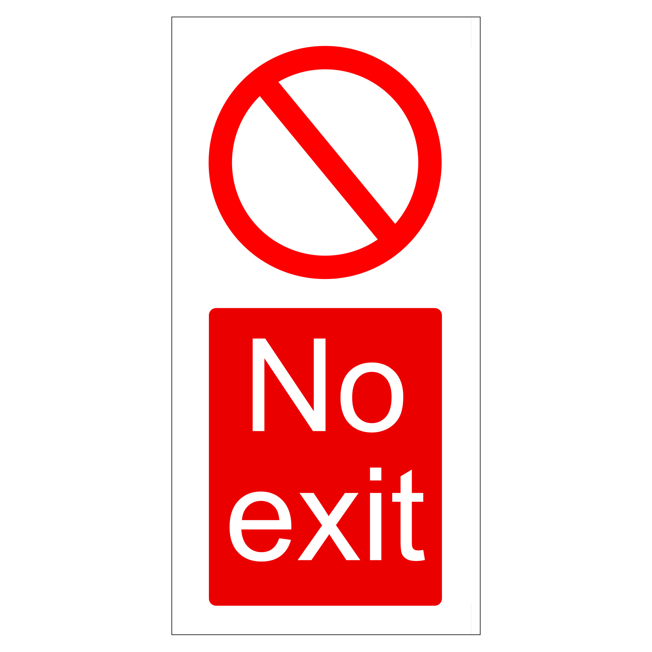 100mm x 200mm - No exit (Self Adhesive Vinyl)
