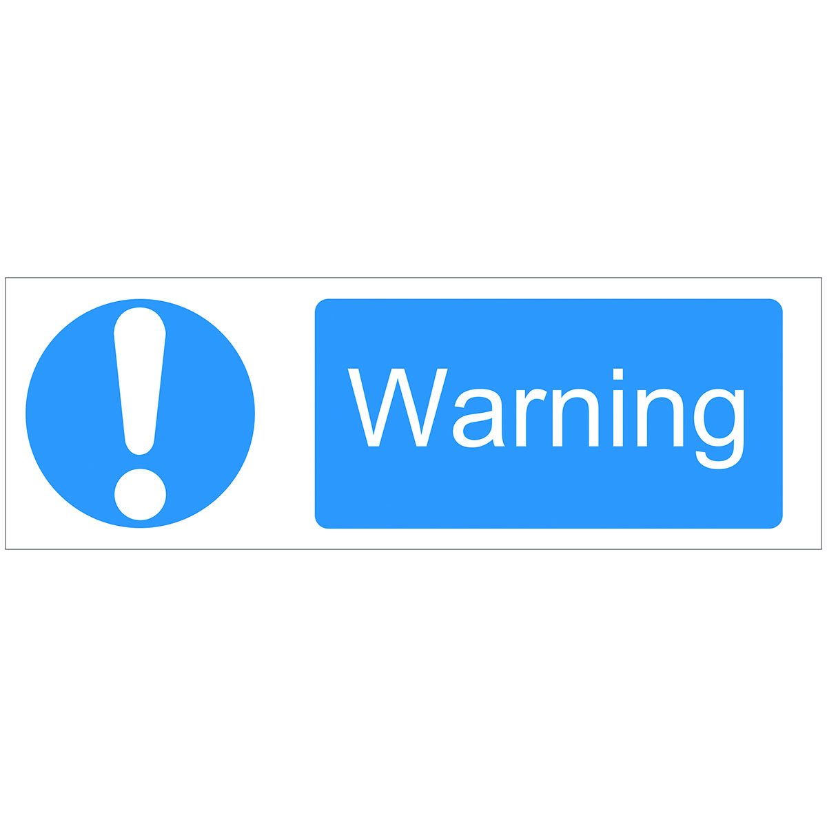 300mm x 100mm - Warning (1mm Rigid)